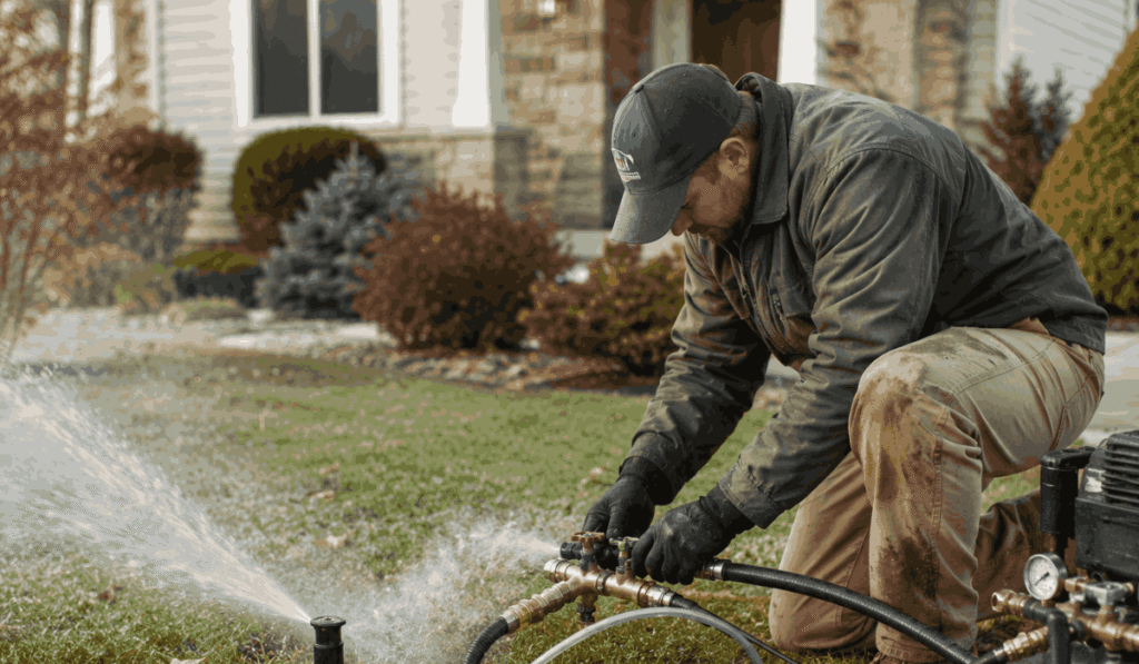 Professional Sprinkler Blowout Services for Winter (2026 Guide)